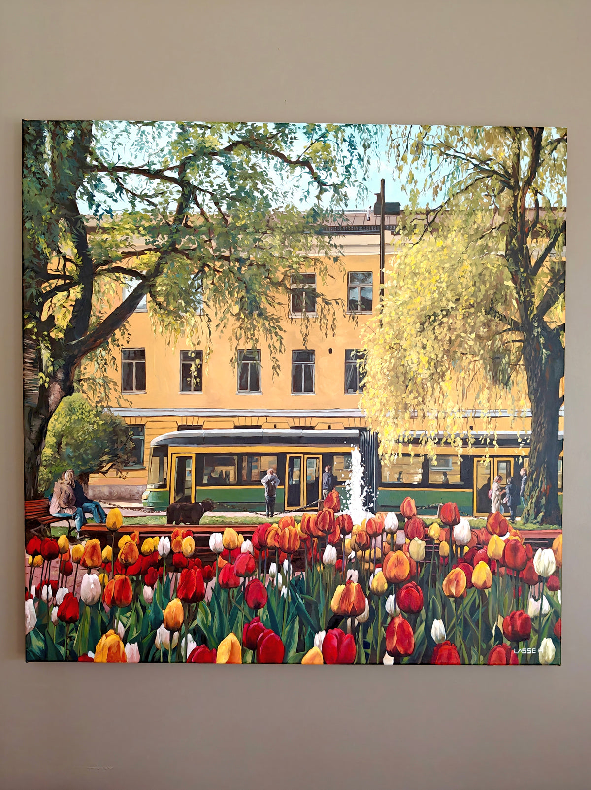 'Tuhat tulppaania' Helsinki 100x100cm