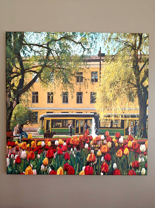 'Tuhat tulppaania' Helsinki 100x100cm