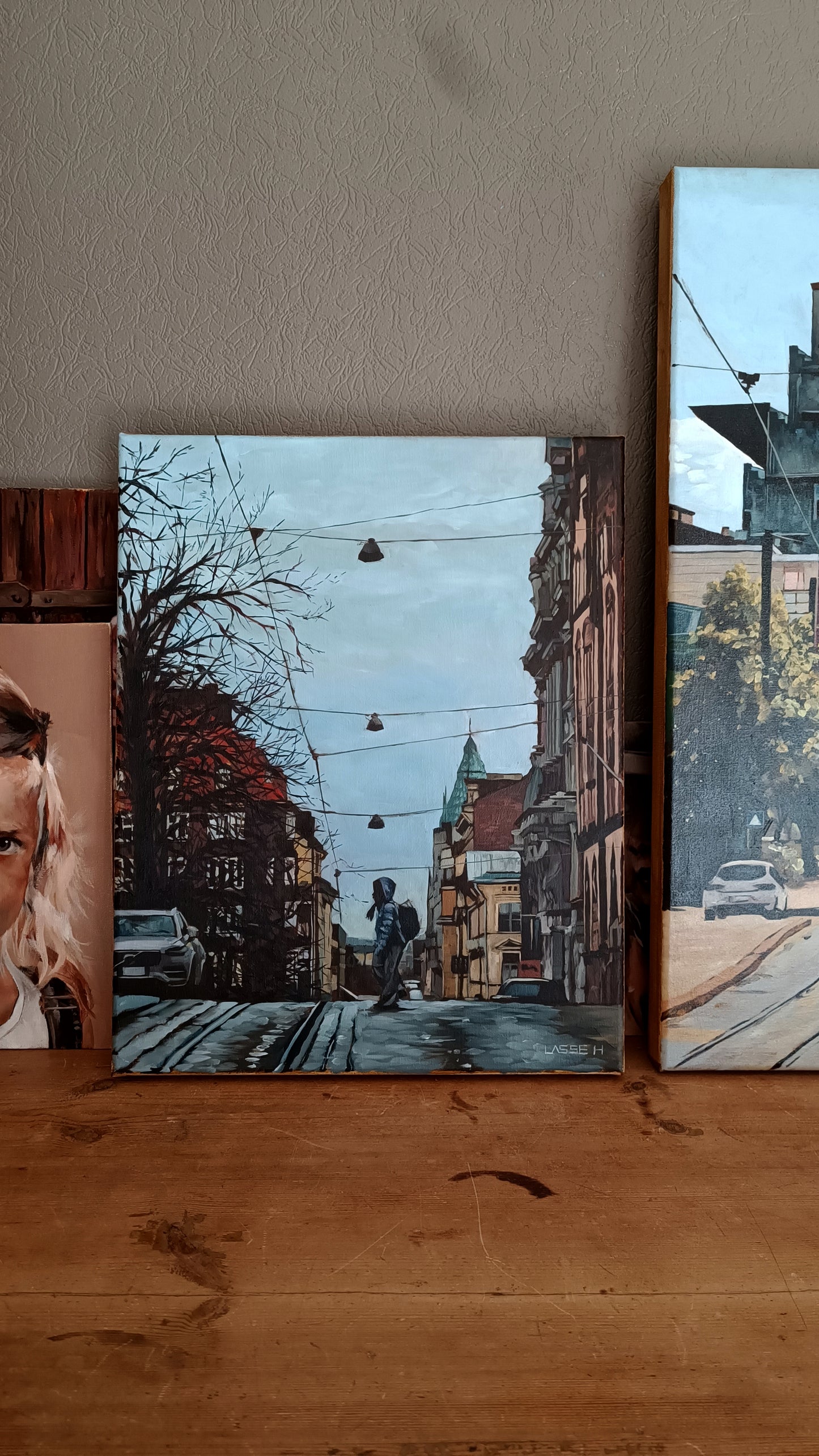 'Kylmä Korkeavuorenkadulla', Helsinki 50x40cm