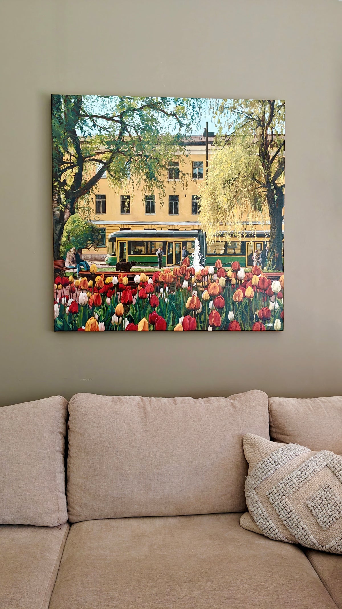 'Tuhat tulppaania' Helsinki 100x100cm