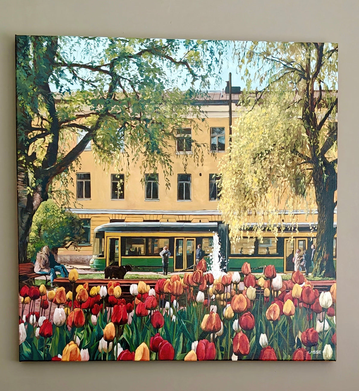 'Tuhat tulppaania' Helsinki 100x100cm